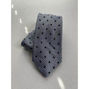 Sean John Blue, Gray Polka Dot Pattern 100% Silk Tie NWOT
